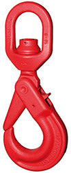 Rosmall 2T Crane Hook Alloy Steel Swivel Hook Red Safety Hook