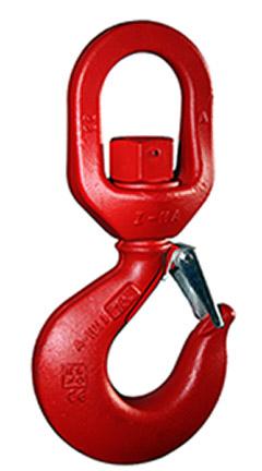PINGEUI 38 inch Swivel Self-Locking Hook, Grade 80 Forged Alloy Steel Self Locking Eye Hook, 3.15 Tons6,945 lbs Working