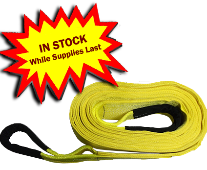 Recovery Strap, 2-Ply, Capacities 110,000 Lbs